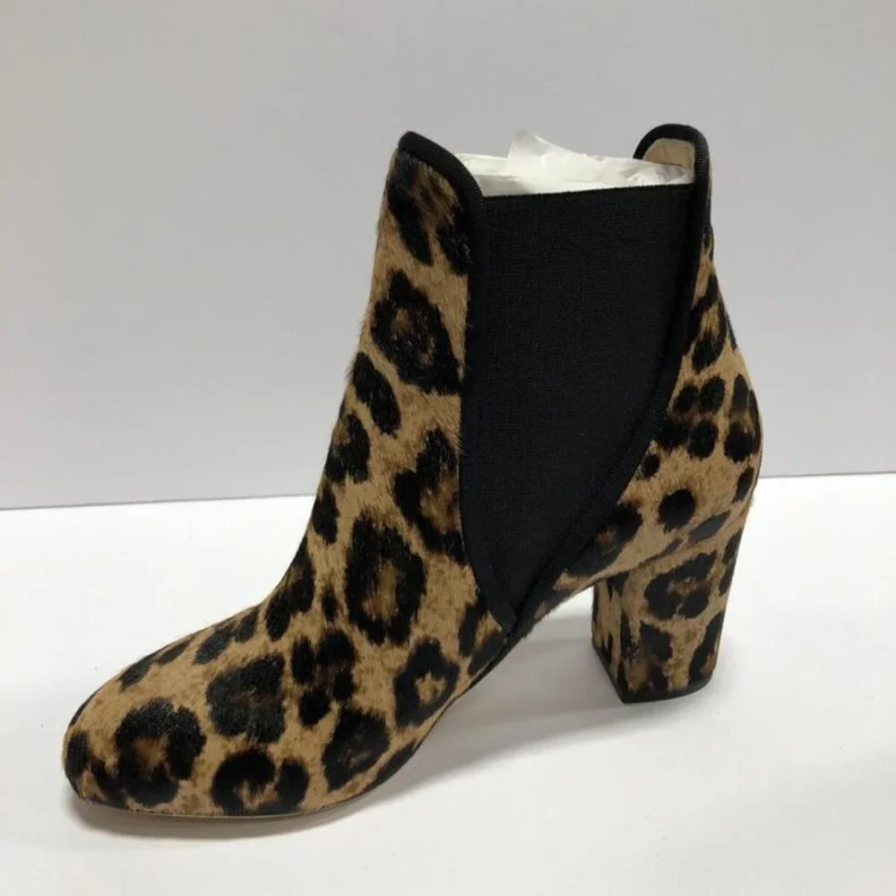 Charlotte Womens Olympia OLP197003A Leopard Pony Boot Size US6 M EU36